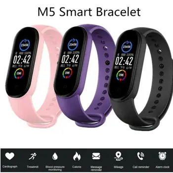 M5 Brățară Inteligent Sport Tracker de Fitness Femei Bărbați Digital Încheietura mîinii Ceas cu Heart Rate Monitor de Sănătate, Ceas Digital Pentru Android IOS