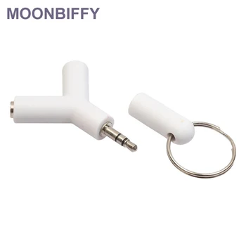 MOONBIFFY Y Tip pentru Căști 3.5 mm Masculin La Dublu Feminin Cabluri Audio pentru Căști Splitter Adaptor de Mufa Stereo pentru Căști Repartitoare