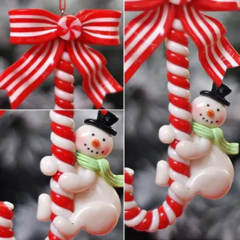 Moș Crăciun Pom De Crăciun Agățat Trestie De Bomboane Ornament Om De Zăpadă Cerb De Crăciun Anul Nou Decor Acasă De Crăciun Pandantive Navidad Cadouri