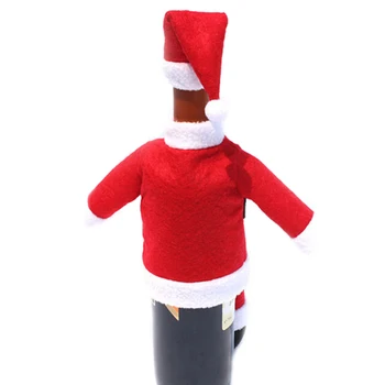 Noul Decor de Crăciun Sticlă de Vin Roșu Acoperă Suport Haine Cu Moș Crăciun Pălării de Crăciun Acasă, Petrecere, cadou de Anul Nou decorare