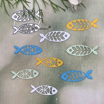 Noul Model de pește decor de Metal de Tăiere Moare pentru DIY Scrapbooking Album Cărți de Hârtie Decorative Relief Mor Reduceri