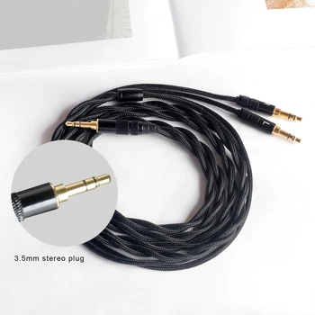 OKCSC Cablu pentru Căști 1 la 2 Jack 3.5/2.5/4.4 mm Echilibru Upgrade de Înlocuire Negru Cabluri Aux Cablu de Sârmă Vorbitor