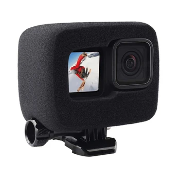Parbriz Vant de Reducere a Zgomotului Burete Spuma Caz Acoperire compatibil cu GoPro Hero 10 Camera Spuma Accesorii
