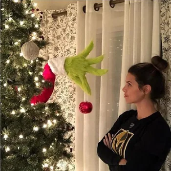 Pomul De Craciun Ornament Cum Grinche A Furat Crăciunul Umplute Elf Picioare Blocat În Crăciun Pânză Groasă De Sac Cununa Noel Navidad Anul Nou 2022