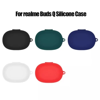 Silicon Moale Caz Pentru Realme Muguri Q Acoperi Adevărat Pavilioane Wireless Headset Capacul De Încărcare Cutie Pentru Realme Muguri Q Geanta Accesorii