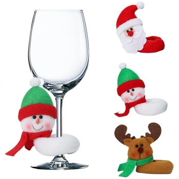 Toate-meci Pahar de Vin Decor Elegant, plin de culoare Stil de Crăciun Vin Capac de Sticlă de Desene animate Drăguț Moș Crăciun Vin Capac de Sticlă
