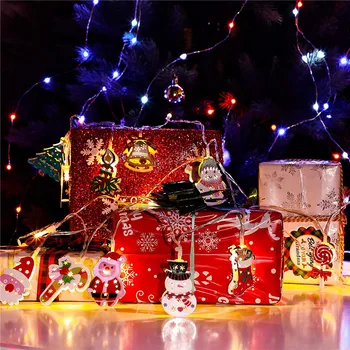 USB Merry Christmas Tree Decor Mos Craciun Iluminat USB om de Zăpadă Elan Șir Lumina de Crăciun Ornament Cadouri Navidad 2022 Anul Nou Acasă