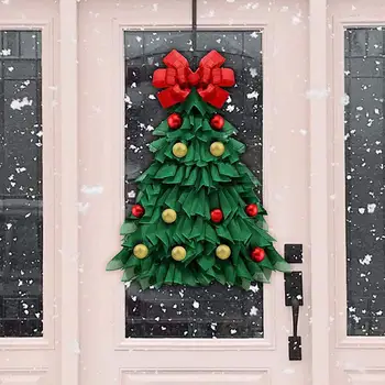 Ușa Cununa Cuier Pom De Crăciun Artificial Semn De Perete De Interior Decor Pentru Familie, Cadouri Artificiale Ornamente Pentru Petrecere De Vacanță