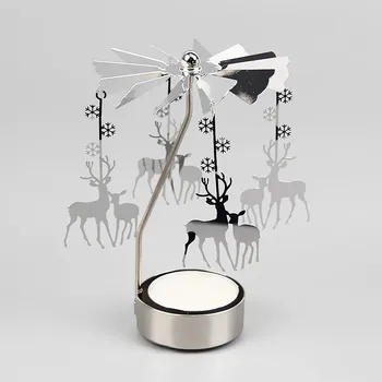 Xmas Decor De Masă De Aur De Crăciun Sfeșnic Elan Copac De Fier Lumânare Ornament Cadou Desktop Suport Lumanare Navidad Anul Nou 2022